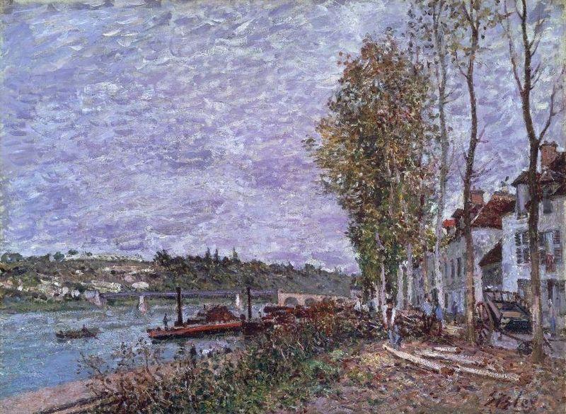 Alfred Sisley Overcast Day at Saint-Mammes oil painting picture